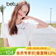 百圖（betu）女裝夏季新款T恤新中式鏤空設計感繡花棉感短袖女2504T21