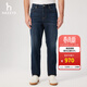 哈吉斯（HAZZYS）男裝 春季款丹寧男褲子直筒長(cháng)褲百搭牛仔褲男ATDZP0CBP36 淺藏青色LN 36 （180/86A）