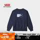 VANS萬(wàn)斯 范斯官方 男女情侶套頭衛衣午夜藍舒適圓領(lǐng) 午夜藍   XL   