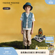 Teenie Weenie Kids小熊童裝25年男童休閑風(fēng)牛仔馬甲無(wú)袖外套 藍色 160 cm