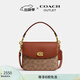 蔻馳（COACH）奧萊女士女包經(jīng)典標志涂層CASSIE 19號斜挎包單肩包通勤 B4/棕黃色 焦糖色