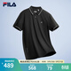 FILA 斐樂(lè )官方男子針織短袖領(lǐng)航POLO衫2025夏季商務(wù)休閑涼感上衣 正黑色-BK M 170/92A/M
