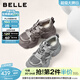 百麗（Belle）機能風(fēng)拼接老爹鞋女2026春新商場(chǎng)同款厚底增高休閑鞋F1H1DAM6預售 灰色 36