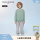 Teenie Weenie  Kids小熊童裝秋冬季款男童繡印花加絨圓領(lǐng)套頭衛衣 薄荷色 130 cm