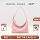 VANESSA HOGAN VH女包欣冉hobo包輕奢頭層牛皮荔枝紋皮單肩包包生日禮物送女友 中號-粉色 (荔枝紋皮 贈禮盒)