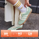 adidas「T頭鞋」STADT經(jīng)典時(shí)尚薄底運動(dòng)板鞋男女阿迪達斯三葉草   綠色/乳白色/樹(shù)脂黃 (推薦女生買(mǎi)小半碼)   36.5