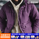 馬登工裝雙面穿男士棉服山系加厚保暖短款襖子美式立領(lǐng)棉衣男春冬外套 紫色 【棉襖男款2025最新款】 L