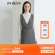 PORTS寶姿女裝 秋冬新品修身收腰連衣裙LL9D067LFF092 黑色混色 L (8)
