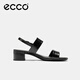 愛(ài)步（ECCO）涼鞋女 26年春季新款時(shí)尚輕奢簡(jiǎn)約一字帶厚底高跟鞋 麗芙250303 黑色25030304001(牛皮革) 36