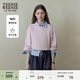 Teenie Weenie小熊女裝衛衣秋季圓領(lǐng)休閑刺繡收腰舒適上衣 粉色 S