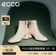 愛(ài)步（ECCO）職場(chǎng)優(yōu)雅高端小羊皮方頭高跟時(shí)裝女靴 型塑290983 石灰色37