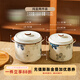 舍里墨藍日式燉盅隔水燉陶瓷蒸蛋碗家用瓦罐一人食湯盅煲湯帶蓋小湯碗 墨藍燉盅兩件裝 可蒸可烤