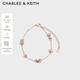 CHARLES&KEITH無(wú)邊星穹系列時(shí)尚小蠻腰手鏈生日禮物送女友CK5-13220055 Rose Gold玫瑰金色 23.5cm 1個(gè)