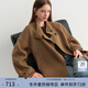 范思藍恩法式高級感綿羊毛短款毛呢大衣女冬季2025新款雙面呢4196 駝色 XS