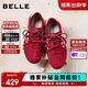 百麗雙鞋帶糖心德訓鞋女2026新款春夏厚底休閑鞋JD026AM6 樹(shù)莓紅 37