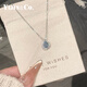 憶瑾藍(lán)眼淚999純銀項(xiàng)鏈女款高級(jí)感滿(mǎn)鉆水滴足銀項(xiàng)鏈鎖骨鏈情人節(jié)禮物 【精美禮盒】藍(lán)眼淚足銀項(xiàng)鏈