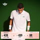 adidas速干復古網(wǎng)球風(fēng)運動(dòng)上衣短袖POLO衫男裝夏季阿迪達斯三葉草   白色   M