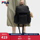 FILA斐樂(lè )情侶款男士女士背包夏季新品毛絨小熊雙肩包書(shū)包電腦包 正黑色-BK XS