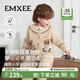 嫚熙（EMXEE）兒童家居服半邊絨男女童寶寶加厚加絨保暖睡衣套裝秋冬季 可可熊-燕麥奶色 前開(kāi) 90 cm （1-2歲，建議體重9.5-13kg）