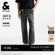 杰克·瓊斯（JACK&JONES） 春季復古雪花水洗抽繩松緊寬松百搭闊腿褲牛仔褲長(cháng)褲子226132040