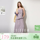 三彩2025夏季新款不規則套裝無(wú)袖背心吊帶松緊腰半身裙兩件套M 丁香紫 S 155/80A