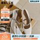 百麗（Belle）白月光瑪麗珍鞋女26春商場(chǎng)款牛皮高跟單鞋F1Y1DAQ6預售 金色 5.5cm跟高 37