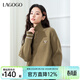 LAGOGO【抗起球】套頭毛針織衫女拉谷谷2024年冬季新款立翻領(lǐng)毛衣 芥末黃 M