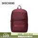斯凱奇（Skechers）雙肩包男女同款學(xué)生經(jīng)典紅色書(shū)包時(shí)尚大容量休閑運動(dòng)旅行通勤背包 馬鞍紅/03L1