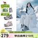 駱駝（CAMEL）【迪麗熱巴同款】銀月2代老爹鞋女休閑鞋 L25A283148 灰/銀/黑 36