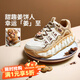 李寧曲奇鞋板鞋女款2025年冬季新款柔軟舒適百搭經(jīng)典休閑鞋AGCV254 米白色/茶棕色/巖白灰-1 38 (240mm)