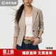 馬登高智感戧駁領(lǐng)收腰小西裝休閑正肩修身短款夾克女士小香風(fēng)外套春 卡其色 L （110-125斤）