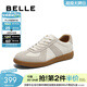 百麗（Belle）張凌赫同款女鞋子散文詩(shī)復古德訓鞋簡(jiǎn)約情侶款休閑鞋B0992AM6預售 米色/灰-低幫女款（內增高2cm） 37