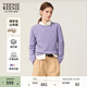 Teenie Weenie【四季絞花】小熊女裝針織衫綿羊毛山羊絨圓領(lǐng)毛衣 紫色 M