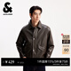 杰克·瓊斯（JACK&JONES）男裝春季PU棉服男士仿皮夾棉衣寬松短款商務(wù)休閑厚夾克外套 E08土耳其咖啡 S （170）偏大,卡碼拍小