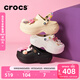 卡駱馳（CROCS）貝拉洞洞鞋沙灘鞋包頭女鞋厚底拖鞋|210062 白色-100 37 (230mm) 38