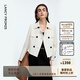 朗姿【精英衣櫥】復古短款箱型外套英倫風(fēng)商務(wù)雙排扣上衣秋季新款 本白色2 M