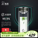 希諾（heenoor） 抗菌杯雙層玻璃杯男女士大容量濾網(wǎng)隔熱水杯辦公簡(jiǎn)約便攜茶杯子 中閃銀灰-細長(cháng)易握360ml