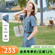 百圖betu女裝夏季新款連衣裙配腰帶棉感潮流牛仔裙子女2503D03 牛仔色 M
