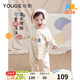 幼歌（YOUGE）嬰幼兒秋季新款卡通波點(diǎn)印花連體衣寬松柔軟親膚爬服潮 米白色 80cm