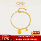 CRD克徠帝黃金手鏈黃財神足金999拼接鏈實(shí)心手串送女友節日禮物 財神足金手鏈 HN00399 6g