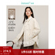 茵曼（INMAN）2025冬季女新款防潑水白鴨絨時(shí)尚襯衫式輕羽絨服休閑保暖外套上衣 米白色-18448067H1 S