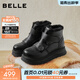 百麗（Belle）厚底增高雪地靴女冬季新款商場(chǎng)同款保暖魔術(shù)貼東北靴E8R1DDD5 黑色 38