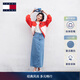 TOMMY JEANS【高腰長(cháng)裙】春夏女裝純棉美式復古藍色水洗開(kāi)叉牛仔半身裙 牛仔藍1AB S 26