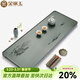 金鑲玉 綠松石茶盤(pán)茶托 手工精雕家用排水式石頭茶臺功夫茶具80*35*3cm 江楓漁火手工精雕綠松石茶盤(pán)