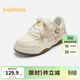 巴拉巴拉童鞋兒童板鞋女童輕便透氣低幫鞋子秋季軟底休閑鞋魔術(shù)貼 米白10301 35 (腳長(cháng)21.4-22/內長(cháng)23)