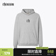 CHINISM CH赤塵時(shí)尚簡(jiǎn)約logo印花連帽衛衣男休閑情侶帽衫上衣 花灰色 （偏寬松，建議拍小一碼） S