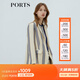 PORTS寶姿 商場(chǎng)同款新品女裝條紋網(wǎng)眼肌理西裝LL8J032KFQ051 丈青條紋 XS (2)