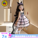 G.duck小黃鴨洛麗塔公主裙女童連衣裙夏季新款兒童裙子庫洛米短袖蓬蓬裙 庫洛米裙子送拖尾 140 建議9~10歲【130-140cm】cm