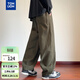 唐獅2025秋冬男梭織前后破縫寬松哈倫休閑長(cháng)褲