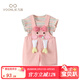 凡獵女童背帶褲套裝夏裝2025新款兒童洋氣時(shí)髦衣服寶寶兩件套夏季 粉色 100 cm